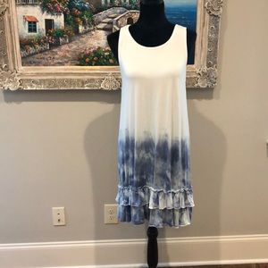 Ombre Tie Dyed Sleeveless Dress Size Medium